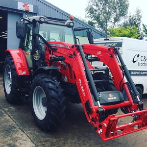 รถแทรกเตอร์มือสองสีแดง ยี่ห้อ Massey Ferguson สำหรับงานเกษตร พร้อมที่ตักด้านหน้า ขับเคลื่อน 4 ล้อ - Product Image 1