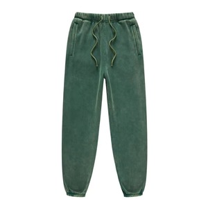 FZ 100% coton lourd lavé ample large course Cargo pantalon pour hommes hiver survêtement pantalon mi-taille plat avant Style 2025 - Product Image 4