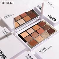 Palette de fards à paupières irisés roses avec logo personnalisé, 12 fards multi-finitions, pour la création de marques de distributeurs