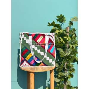 Sac fourre-tout indien Boho fait à la main nouveau imprimé coupe travail femmes marché sac fourre-tout sac écologique durable robuste épicerie - Product Image 5