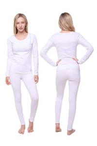 Traje Térmico para Mujer VelourWarm Blanco, Manga Larga, Tejido Suave y Transpirable, Diseñado para una Comodidad Elegante en Invierno - Product Image 5