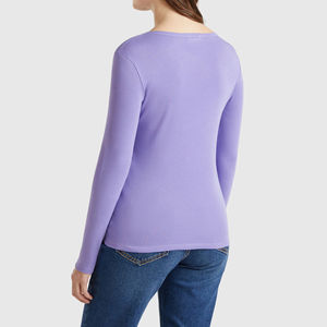 Camisetas para mujer, sudaderas de manga larga con cuello redondo, Camisetas básicas, camisetas de talla grande, camisetas de manga larga para mujer, moda - Product Image 3