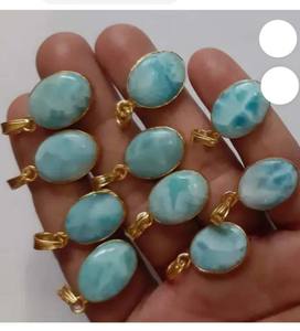 Conjunto de bisel de piedras preciosas de corte redondo de 5mm de cristal Vintage, colgante de latón, collar hecho a mano, joyería para hacer collar de pareja de San Valentín - Product Image 4