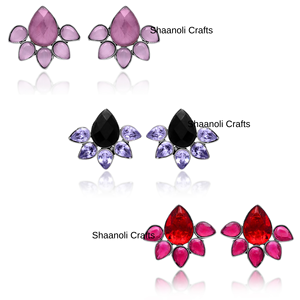 Nouvelle arrivée plaqué argent Designer pierre boucles d'oreilles femmes lunette réglage incrustation anniversaire laiton or cadeaux exclusifs porter - Product Image 6