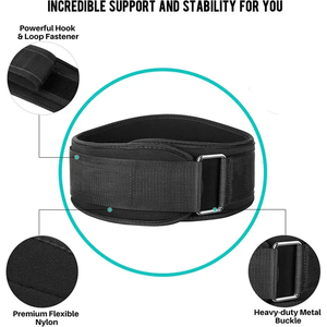 Cinturones de cuero genuino de Pakistán Cinturón de levantamiento de pesas S/M Ideal para cintura masculina Tamaño 24 ''-34'', Color negro y gris. - Product Image 3