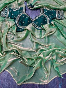 Nouveau Designer Fancy Rich Silk Embroidery Work Saree Collection - Product Image 2