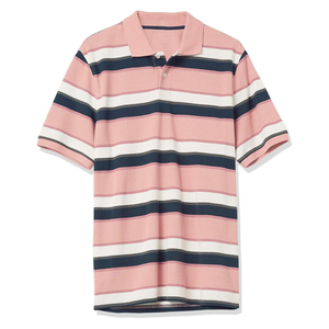 Polo de piqué de algodón ajustado para hombre de alta calidad al por mayor, Polo de hombre con estampado de letras lavadas y diseño personalizado - Product Image 1
