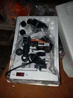 Microscope biologique binoculaire portable 1000x avec caméra 1920x1080, éclairage par ampoule, garantie 1 an pour usage en laboratoire