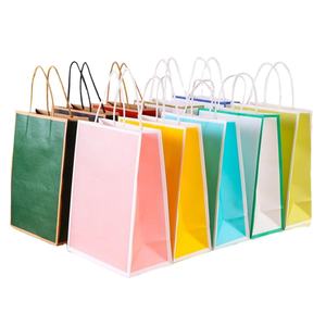 Papel Kraft personalizado de impresión OEM, regalo de Compras de moda, bolsa Kraft, bolsas de papel de Color personalizadas de lujo - Product Image 1