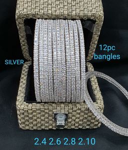 Juego de 12 brazaletes de diamante americano de corte estrella de diseñador de alta calidad, brazaletes de lujo perfectos para bodas, fiestas, ocasiones especiales - Product Image 2