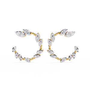 Pendientes Brillantes de Oro de 18K con Diamante Cultivado en Laboratorio, Pendientes de Diamantes Premium - Product Image 1