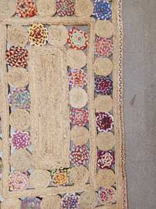 Juego de alfombras de estilo moderno tejidas a mano trenzadas de yute 100% con patrón abstracto, alfombra perfecta para decoración del hogar - Product Image 3