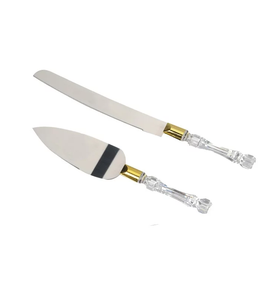 Juego de cuchillo y servicio de pastel de cumpleaños de acero inoxidable artesanía india tamaño personalizado con juegos de servidor de pastel de mango único - Product Image 3