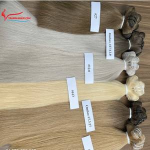 Produit capillaire de luxe Cheveux humains vietnamiens Double trame étirée Extensions de cheveux Couleurs personnalisées - Product Image 4