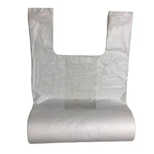 Rollo de bolsas de plástico de alta calidad para embalaje de alimentos, bolsa de camiseta HDPE de Vietnam, precio barato
