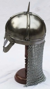 Casque médiéval Gjermundbu Spectacle Armure Costume avec chainmal Norman Viking Battle Ready Hand Forged Steel Helmet Christmas - Product Image 5