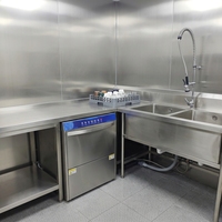 Peralatan Pembersih Dapur Komersial Mesin Pencuci Piring Pintar Mesin Pencuci Kaca Komersial di Bawah Meja Mesin Pencuci Piring Terpasang