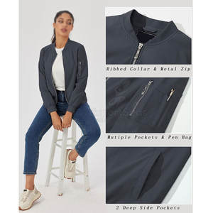 Ropa cómoda Chaqueta de bombardero para mujer Último diseño Chaqueta de bombardero para mujer Precio barato Chaqueta de bombardero para mujer - Product Image 4