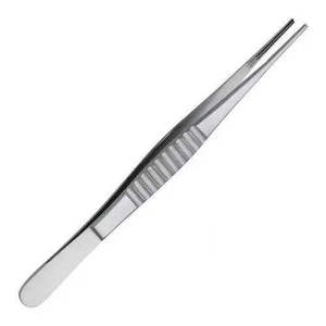 Pince à tissus en acier inoxydable de qualité médicale de qualité supérieure 1x2 dents 18cm/5.5 "ensemble d'instruments chirurgicaux réutilisable certifié CE - Product Image 3