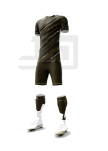 Tenue de football athlétique personnalisée, maillot de football respirant, short à cordon de serrage, tissu léger 100% polyester pour équipe - Product Image 1