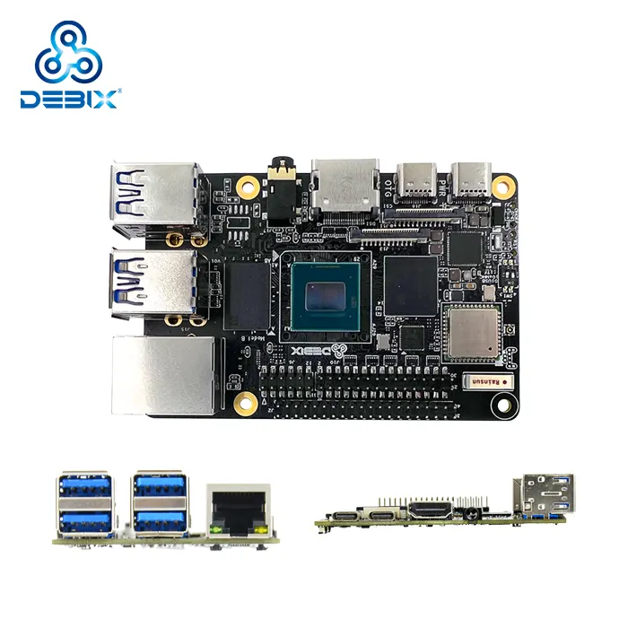DEBIX 사용자 정의 개발 보드 포 RJ45 기가비트 이더넷 4 x USB 3.0 iMX 8M 플러스 산업용 싱글 보드 컴퓨터 sbc