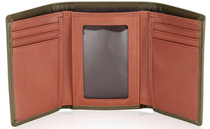 Carteras de negocios de cuero genuino de alta calidad al por mayor con bajo MOQ Trending Custom Logo Multi Card Trifold Wallet - Product Image 2