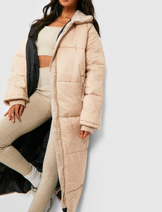 Doudoune chaude mi-longue à la mode pour toutes les filles garde-robe d'hiver salle de diffusion en direct revers épaissi - Product Image 4