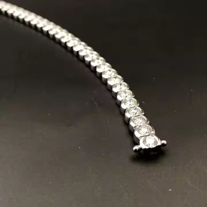 Ensemble de lunette élégant en argent blanc Bracelet de tennis en diamant Moissanite pour femmes Bijoux classiques pour cadeau spécial de tous les jours - Product Image 5