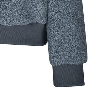 Sweat à capuche d'hiver en molleton personnalisé pour hommes sweats à capuche moelleux d'automne pour hommes pullover à poches personnalisées en coton mélangé - Product Image 4