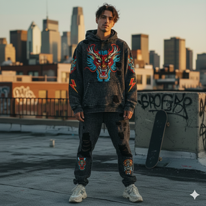 Tendencia 2025: Prenda Personalizada con Bordado a Máquina 3D, Adornada con Cuentas, Estilo Vintage, Tejido Grueso de 430g, Poliéster/Algodón, Talla Grande - Product Image 4