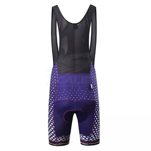 High Elastic Breathable Spandex/Polyester Fitted <b>Cycling</b> Bib <b>Shorts</b> for Men Anti-Bacterial <b>Pad</b> for Long Distance Road <b>Cycling</b> - Product Image 2