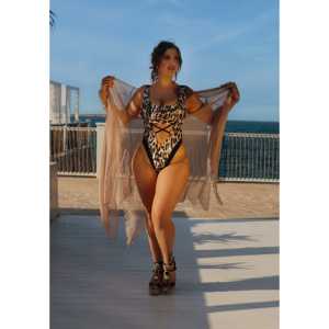 Maillot de bain Lumija Quasi une pièce en léopard Taille XS 100g - Product Image 4