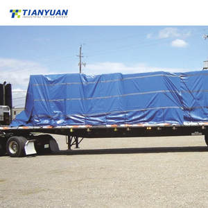 Bâche en vinyle <span class=keywords><strong>ultra</strong></span> légère noire pour bois, 20' x 27' (6' de chute) - 14 oz, pour camion à plateau et remorque - Product Image 4