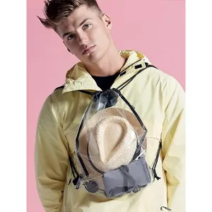Customizable <b>Clear</b> Gymsac Drawstring Sportpacks Promotional <b>Backpack</b> for Merchandising - Product Image 4