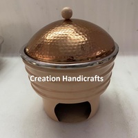 Réchaud en métal de vente chaude fabriqué en métal en aluminium et en acier inoxydable pour le service de buffet avec finition argentée