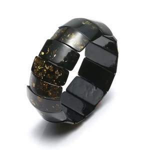 สร้อยข้อมือเรซินธรรมชาติทำด้วยมือเป็นมิตรต่อสิ่งแวดล้อมออกแบบได้ตามต้องการเครื่องประดับลูกปัดแบบทันสมัยสำหรับผู้หญิงขนาด10X14มม. - Product Image 3