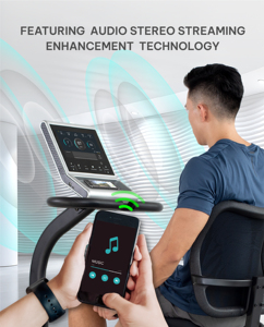 Bicicleta reclinada inteligente magnética comercial Equipo de gimnasio Ejercicio cardiovascular Equipo de fitness giratorio - Product Image 3