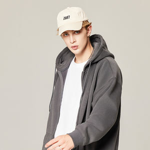 Sudaderas con cremallera completa Heavyweight French Terry Algodón de alta calidad Sudaderas con capucha con cremallera completa Sudadera con capucha bordada personalizada Zip up - Product Image 5