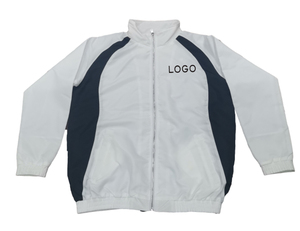 Cortavientos de talla grande XL para hombre, ropa deportiva de gimnasio de nailon de 2 piezas con logotipo personalizado, transpirable, ecológica, lavado ácido, diseño impreso - Product Image 2