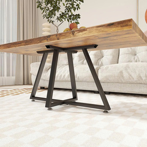 Base de table moderne en métal pieds robustes avec ventouses pour verre, bois, dessus en marbre et bancs - Product Image 4