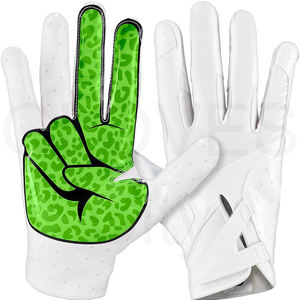 GANTS City Supply! Gants de football américain pour adultes en cuir PU de qualité supérieure, antidérapants, coupe-vent, avec sangle de poignet réglable - Product Image 1