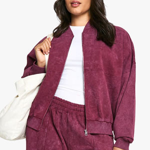 Servicio OEM: Conjunto Deportivo para Mujer con Chaqueta Bomber con Cierre y Pantalones Jogger de Pierna Recta, Mangas Largas, Ropa Casual para Compradores al por Mayor a Precio Económico - Product Image 2