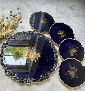 Bandejas de madera y resina para decoración de fiestas de alta calidad más populares del 2024, Bandejas para servir dulces de frutas secas - Product Image 5