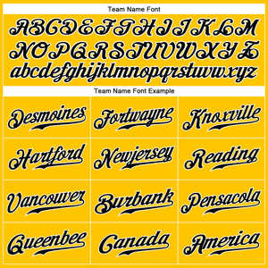 "Nouveau maillot de baseball jaune et noir à rayures-Uniforme de sport personnalisé noir et blanc authentique pour hommes, femmes et garçons" - Product Image 6