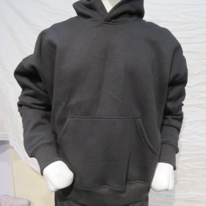 เสื้อสเวตเชิ้ตมีฮู้ดสีดำล้วนสำหรับผู้ชาย ทรงปกติ ผ้าฝ้ายฟลีซ มีกระเป๋าหน้า สวมใส่สบายๆ สำหรับฤดูใบไม้ร่วง - Product Image 1