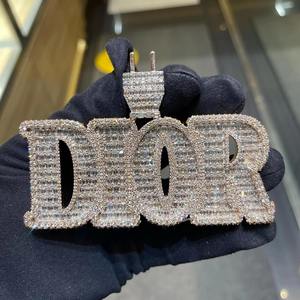 Collar con colgante de letra de diamante personalizable, colgantes de moda de estilo clásico, calidad de exportación para uso diario especial - Product Image 4