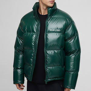Chaqueta Bomber de Lona Acolchada para Hombre, Diseño OEM Personalizado, Estilo Deportivo Oversize, Cuello Alto, Cremallera, Capucha, Antibacteriana, Estilo Urbano - Product Image 4