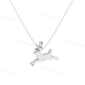 Export Gift Custom 16x12mm Solid Sterling Silver Women Fine <b>Necklace</b> Fashionable <b>Simple</b> Wedding Fine Jewelry Competitive Gift - Product Image 5