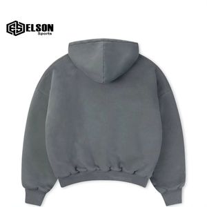 เสื้อครอปแบบมีฮู้ดสำหรับผู้ชายผ้าฝ้าย100% ระบายอากาศได้ดีมีซิปรูดแบบเรียบปักโลโก้ออกแบบได้ตามต้องการ2024 - Product Image 2