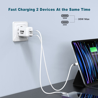 Cargador Superrápido GaN de 35W PD 3.0 Tipo-C para Teléfono Móvil y Cargador Universal para Teléfono Inteligente Android, Cargador de Pared USB-C PPS